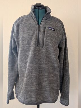 Patagonia Men's Gray Quarter-Zip Pullover Sweatshirt